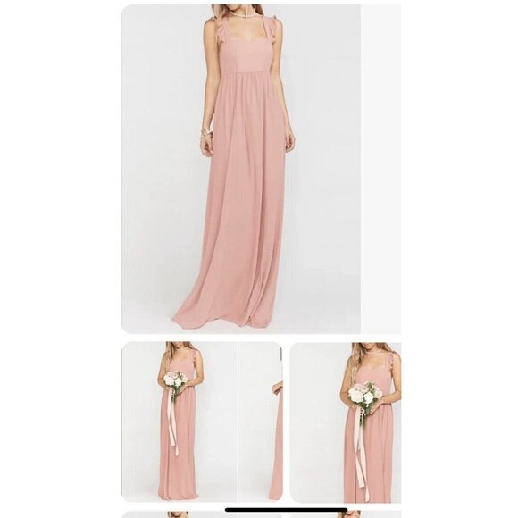 Show Me Your Mumu June Maxi Rustic Mauve Chiffon NWT XL Wedding Bridesmaid N - Picture 2 of 16